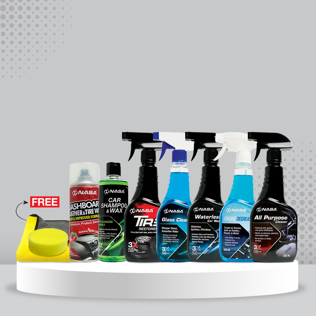 7 in 1 - Ultra Premium Shine Bundle Pack With FREE Microfibre Cloth + Wax Applicator Pad